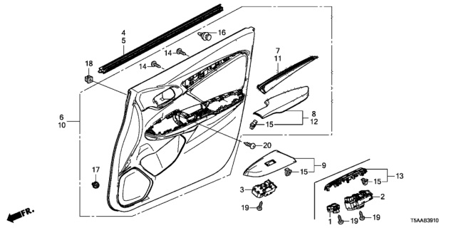 2019 Honda Fit Grommet, Screw (5MM) Diagram for 91653-SP0-000