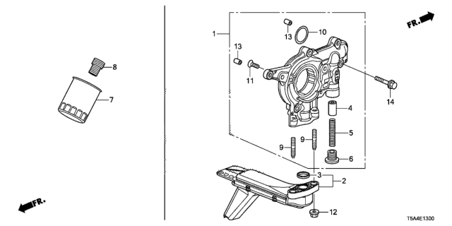 2016 Honda Fit Strainer, Oil Diagram for 15220-5R0-005