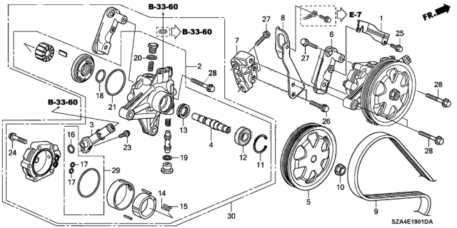 2013 Honda Pilot P.S. Pump - Bracket Diagram