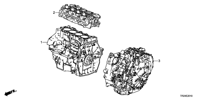 2012 Honda Civic General Assy., Cylinder Block (DOT) Diagram for 10002-RW0-A01