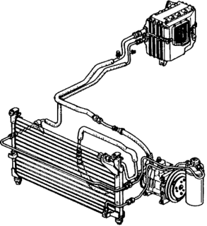 1989 Honda Civic Air Conditioner Diagram for 80000-SH3-A50