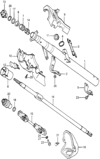 1980 Honda Prelude Steering Column Diagram