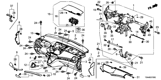 2016 Honda CR-V Frame,G-Box Diagram for 77550-T0A-A00