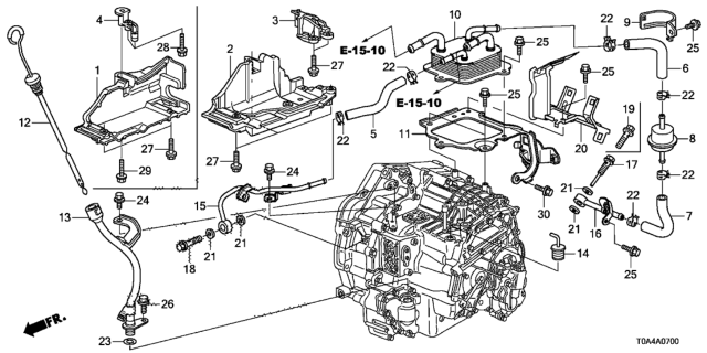 2012 Honda CR-V Pipe, Dipstick (ATf) Diagram for 25613-RCL-000