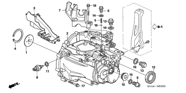 2007 Honda Civic Transmission Case (1.8L) Diagram