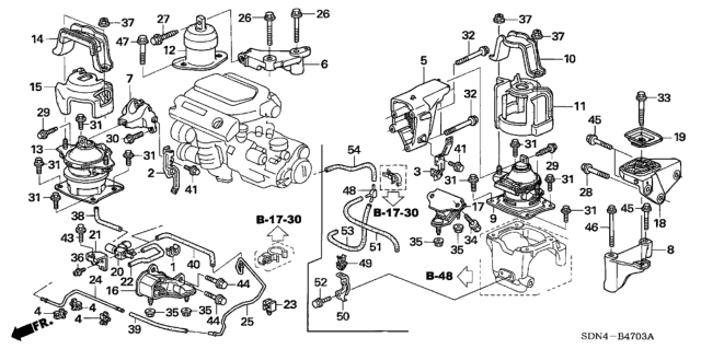 2006 Honda Accord Nut, Flange (10MM) Diagram for 90371-S87-A00
