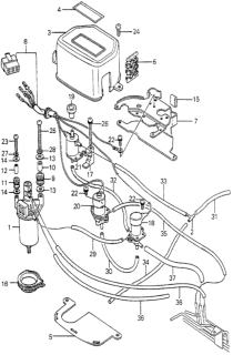 1980 Honda Prelude Label, Control Box Diagram for 36022-692-671