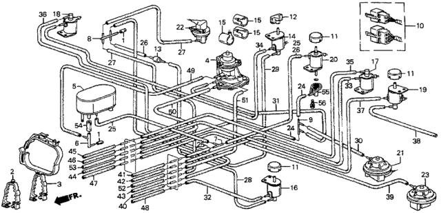 1985 Honda Prelude Valve Assy., Power Jet Solenoid Diagram for 36160-PC7-661