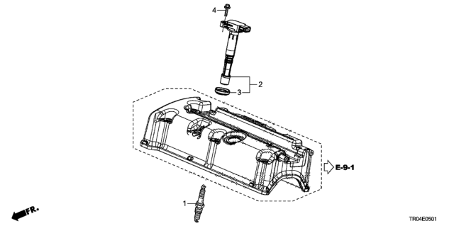 2012 Honda Civic Plug Hole Coil - Plug (2.4L) Diagram
