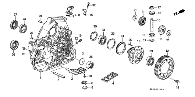 1991 Honda Civic Stay, Solenoid Connector Diagram for 28261-PL4-010