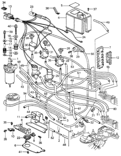 1981 Honda Civic Clip, Cord Diagram for 90648-PA6-000