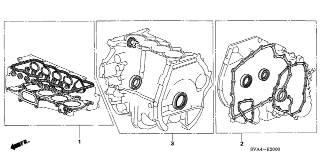2006 Honda Civic Gasket Kit, AT Transmission Diagram for 06112-RPC-000