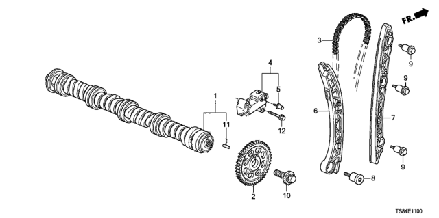 2015 Honda Civic Camshaft - Cam Chain (1.8L) Diagram