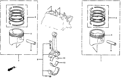 1985 Honda Civic Piston - Connecting Rod Diagram