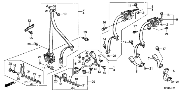 2012 Honda Accord Washer, Wave Diagram for 90542-S3Y-004