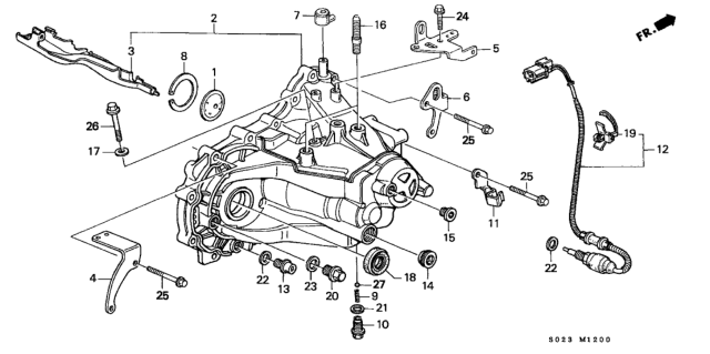 2000 Honda Civic Stay, RR. Release Pipe Diagram for 21221-P4C-010