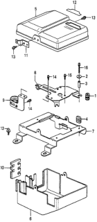 1985 Honda Accord Bracket, FRequency Solenoid Diagram for 36205-PD6-661