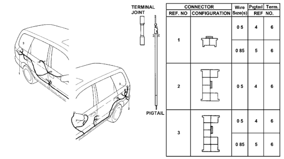 1996 Honda Odyssey Electrical Connector (Rear) Diagram