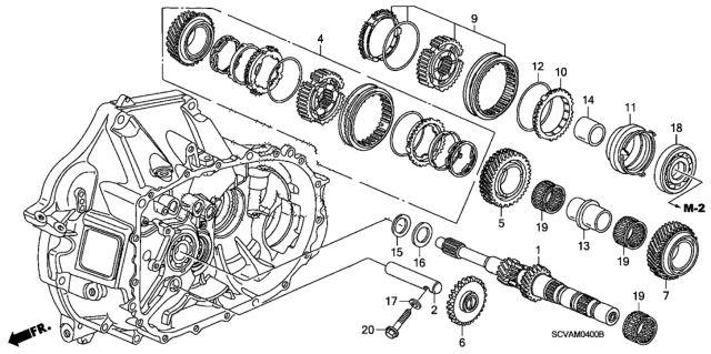 2008 Honda Element MT Mainshaft Diagram