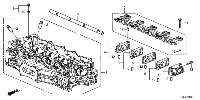 2014 Honda Civic Cylinder Head (1.8L) Diagram