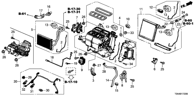 2013 Honda CR-V Set, Valve Assembly Exhaust Diagram for 80221-T0A-A01