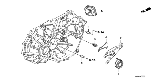 2009 Honda Accord MT Clutch Release (L4) Diagram