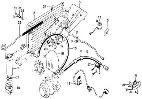 1976 Honda Accord Clamp, Suction Pipe Diagram for N146680-3240