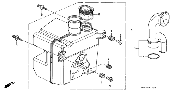1999 Honda Accord Chamber Assy., Resonator Diagram for 17230-PAA-A01
