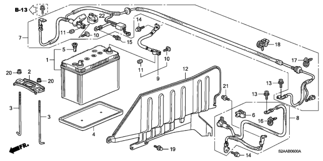 2009 Honda S2000 Sub-Wire, EPS Diagram for 32125-S2A-A03