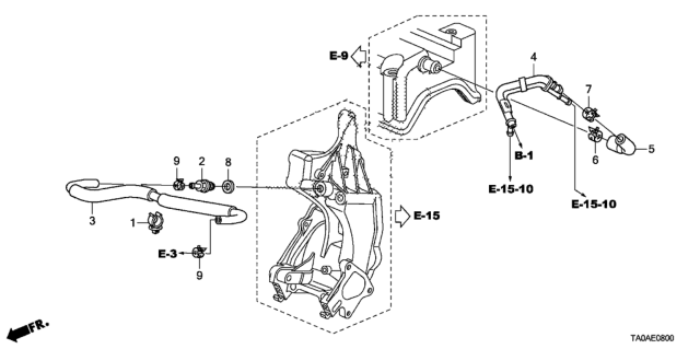 2012 Honda Accord Breather Tube (L4) Diagram