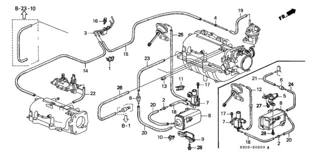 1997 Honda Prelude Install Pipe - Tubing Diagram