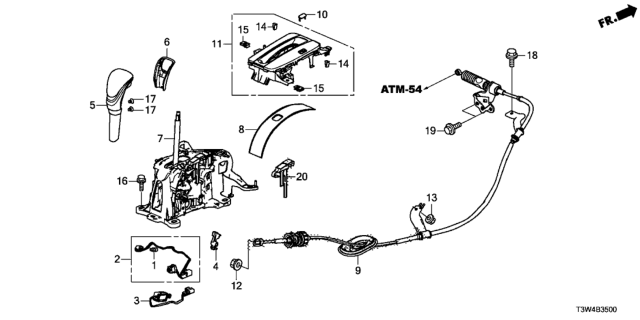 2014 Honda Accord Hybrid Bracket Set,Select Diagram for 54200-T2A-A93