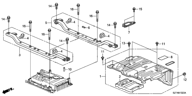 2012 Honda CR-Z Seal, RR. Ipu Frame Diagram for 1B881-RBJ-300
