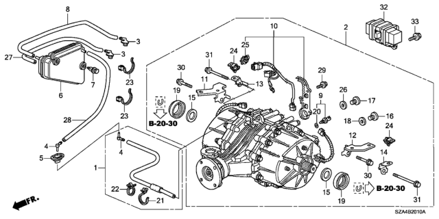 2015 Honda Pilot Box, Breather Diagram for 41933-RN7-003
