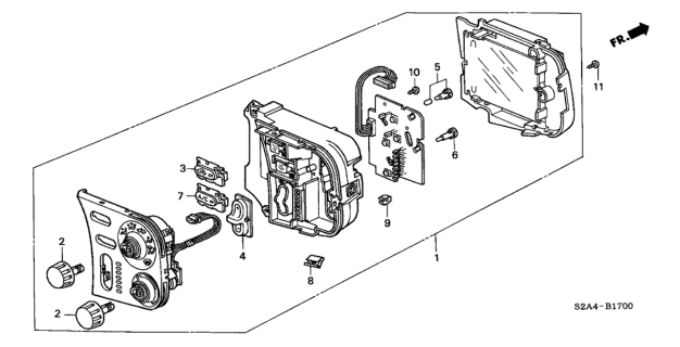 2002 Honda S2000 Control Assy., Heater Diagram for 79500-S2A-A12