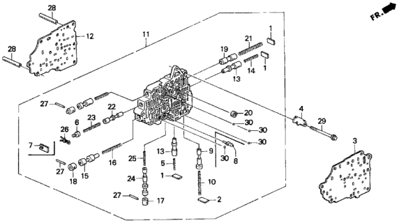 1993 Honda Del Sol Body Assembly, Secondary Diagram for 27700-P24-J02