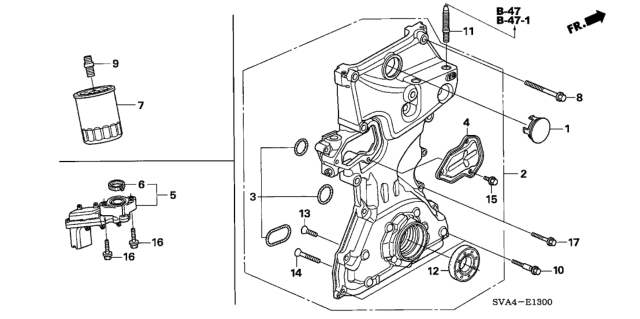 2008 Honda Civic Oil Pump (1.8L) Diagram