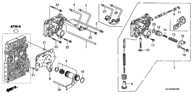 2006 Honda Element Body Assy., Regulator Diagram for 27200-PPV-900
