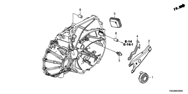 2016 Honda Civic MT Clutch Release Diagram