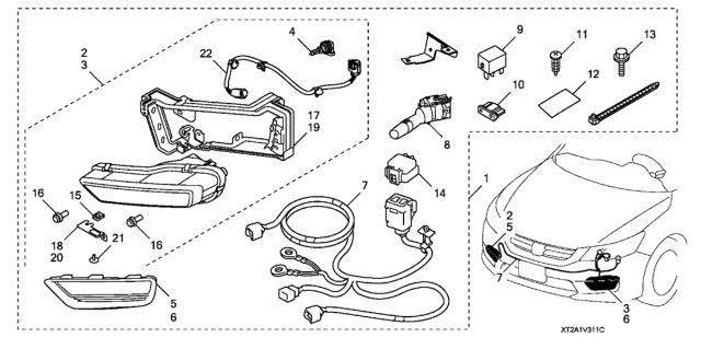 2015 Honda Accord Screw, Special (5X14) Diagram for 33903-S10-003