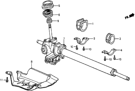 1984 Honda Prelude Rack, Power Steering Diagram for 53601-SB0-679