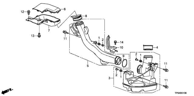 2013 Honda Crosstour Resonator Chamber (L4) Diagram