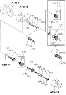 1997 Honda Passport AT Mainshaft Diagram