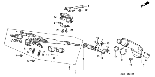 1991 Honda Accord Steering Column Diagram