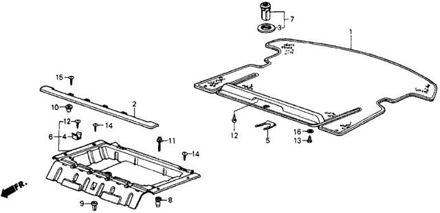 1984 Honda CRX Personal Trunk Diagram