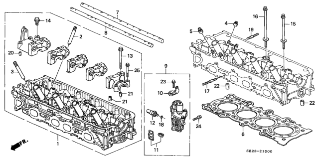 1998 Honda Accord Cylinder Head Diagram