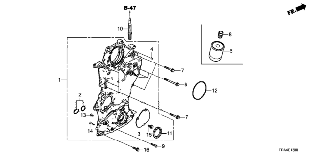 2021 Honda CR-V Hybrid Pump Assembly, Oil Diagram for 15100-6C1-A01