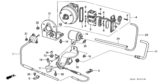 1996 Honda Odyssey Wire, Actuator Diagram for 17880-P1E-A01