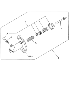 1996 Honda Passport MT Clutch Slave Cylinder Diagram