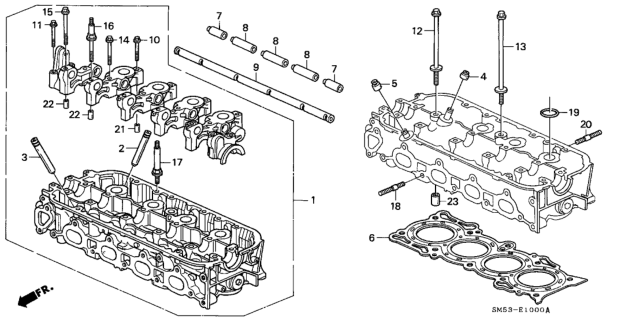 1992 Honda Accord Cylinder Head Diagram